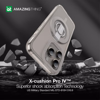 Amazing Thing Titan Pro Mag Ring Grip Ümbris 10FT IP156.7PTRGY jaoks Iphone 15 Pro Max titanium