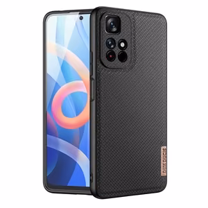 Dux Ducis Fino nailonist kattega ümbris Poco M4 Pro 5G must