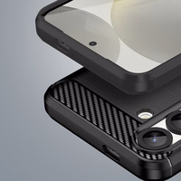 Carbon Ümbris jaoks Samsung Galaxy S25 Edge - Must