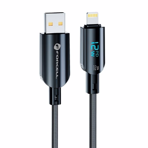 Kaabel USB A to Lightning Forcell F-Energy 2,4A 12W Digital 1,2 m C273 must