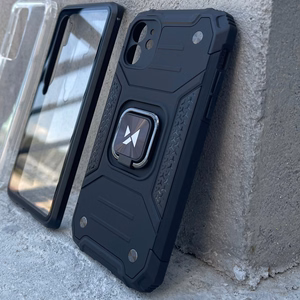 Wozinsky Ring Armor Case Kickstand Tough Rugged Cover for iPhone 13 roosakas kuldne