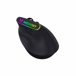 Wozinsky WMG-1164 Wireless Vertical Ergonomic Gaming Mouse 3600 DPI with RGB Backlight - Black