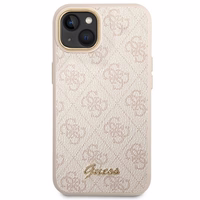 Guess 4G Vintage kuldne Logo ümbris jaoks iPhone 14 - roosa