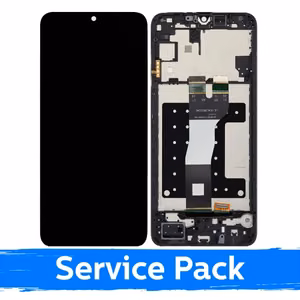 LCD Display Compatible With Samsung A057 A05s Black with Frame (Service Pack) +INCLUDING BATTERY