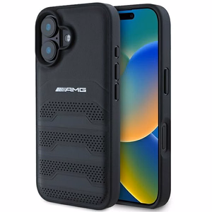 AMG Leather Debossed Lines must Logo iPhone 16 Ümbris - must