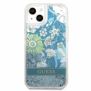 Guess GUHCP13MLFLSN iPhone 13 6.1" зелёный/зелёный жёсткий чехол Flower Liquid Glitter