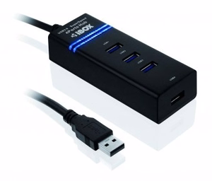 iBox IUH3FB USB-jaotur 5000 Mbit/s Must
