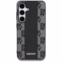 DKNY Leather Checkered Pattern MagSafe Ümbris jaoks Samsung Galaxy S25 Must