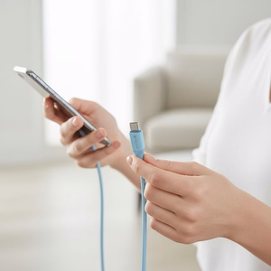 Kaabel USB C to Lightning Forcell F-Energy PD 3A 27W Silikoon 1 m C346 sinine