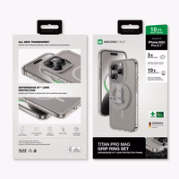Amazing Thing Titan Pro Mag Ring Grip Ümbris 10FT IP156.1PTRGY jaoks Iphone 15 Pro titanium