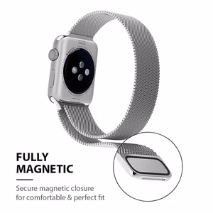Crong Milano Steel roostevabast terasest rihm Apple Watch 38 / 40 / 41 / 42 mm kellale, sillerdav