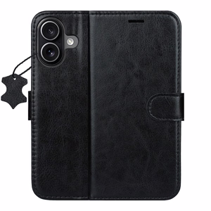 Smart Luxe nahast ümbris iPhone 16 6,1" must