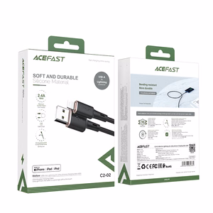 Acefast кабель MFI USB - Lightning 1.2m, 2.4A чёрный (C2-02 black)