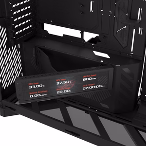 ASUS ROG CRONOX GR801 CURVE TG ARGB must keskmise tornmõõduga arvutikorpus
