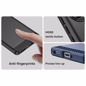 Carbon Ümbris ümbris jaoks Realme 10 Pro+ flexible silicone carbon cover must
