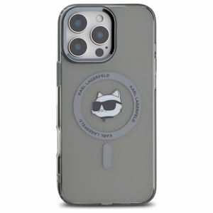 Karl Lagerfeld IML Metal Choupette Head MagSafe Ümbris jaoks iPhone 16 Pro Max - must