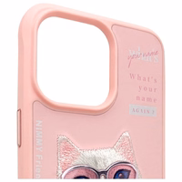 NIMMY ümbris COOL&CUTE 2.0 Cat jaoks IPHONE 15 Pro Max roosa
