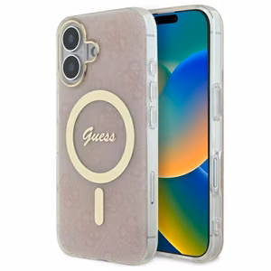 Guess IML 4G MagSafe iPhone 16 Ümbris - roosa