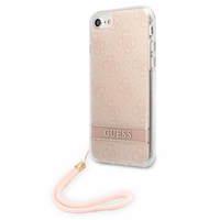 Guess GUOHCI8H4STP iPhone SE 2022 / SE 2020 / 7/ 8 roosa/roosa kõvakaaneline 4G prinditud rihm