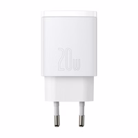 Laadija Baseus Compact Quick Laadija 20W USB-C/USB-A valge CCXJ-B02
