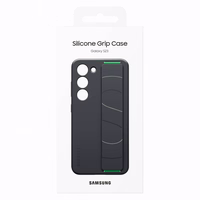 Samsung Silicone Grip Cover Ümbris jaoks Samsung Galaxy S23 silicone cover with wrist strap must (EF-GS911TBEGWW)