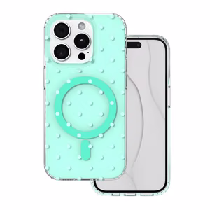 Bubble Dots Mag чехол для iphone 15 Pro 6,1", зеленый
