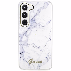 Guess GUHCS23MPCUMAH S23+ S916 белый/белый жёсткий чехол Marble