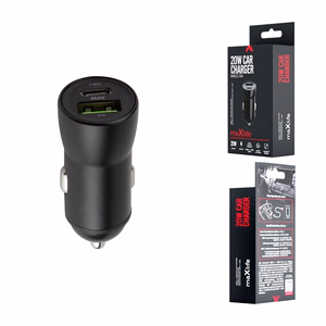Maxlife MXCC-04 PD QC autolaadija 1x USB-C 1x USB 20W must