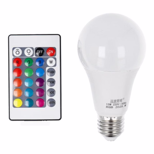 LED RGB lambipirn 15W E27 A65 mitmevärviline