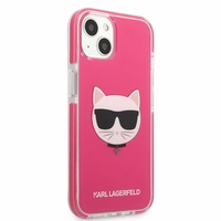 Karl Lagerfeld Choupette Head ümbris jaoks iPhone 13 - fuchsia