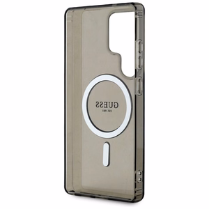 GUESS ümbris jaoks SAMSUNG S25 Ultra GUHMS25LHFGEREK (Magnetic IML Glitter Circle) must