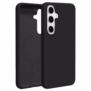 Etteri Silikoon Mag ümbris for Samsung Galaxy S25 must