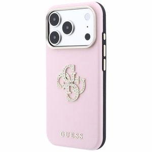 Guess Smooth & Big Strass Logo ümbris iPhone 18 Pro / 17 Pro – roosa