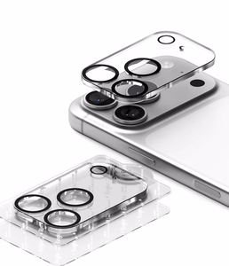Ringke Camera Full Cover kaamerakaitseklaas, 2 tk komplekt iPhone 18 Pro Max jaoks, must
