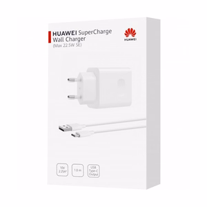 Laadija Huawei CP404B SuperCharge 22.5W USB-A + USB-A to USB-C kaabel 1.0m valge