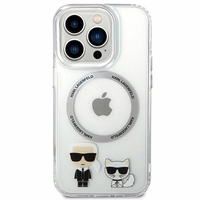Karl Lagerfeld KLHMP14XHKCT iPhone 14 Pro Max 6.7 "hardcase läbipaistev / läbipaistev Karl & Choupette Aluminum Magsafe