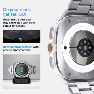 Spigen Modern Fit Band metallrihm Samsung Galaxy Watch Ultra 47 mm kellale, hõbedane