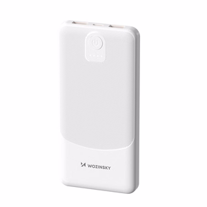 Wozinsky Wpower WPBBK-3 10000 mAh 10W akupank, 2x USB-A 2A, valge