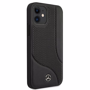 Mercedes Leather Perforated Area чехол для iPhone 12 mini - чёрный
