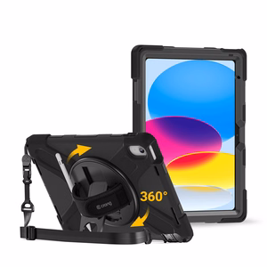 Усиленный чехол Crong Defender Plus для iPad 11″ (A16, 2025) и iPad 10,9″ (2022), чёрный