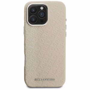 Karl Lagerfeld FW Stamped Karl MagSafe Ümbris iPhone 16 Pro Max - beež