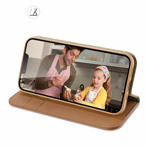 DUX DUCIS wallet ümbris HIVO jaoks IPHONE 15 Plus brown