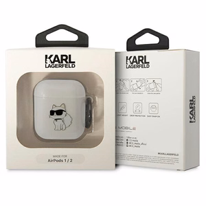 Karl Lagerfeld KLA2HNCHTCT чехол Airpods 1/2 прозрачный Ikonik Choupette
