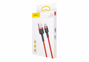 Baseus cable Cafule USB - USB-C 0,5 m 3A punane
