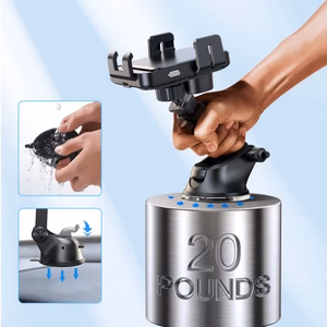 Autokinnitusein Joyroom ZS219 must / automaatne lukustus (juhtmevaba laadimine 15W) (mitte-magnetiline / kleepiv alus)