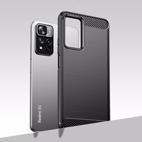 Carbon Case paindlik ümbris Xiaomi Redmi Note 11 Pro+ 5G (Hiina) / 11 Pro 5G (Hiina) / Mi11i HyperCharge / Poco X4 NFC must
