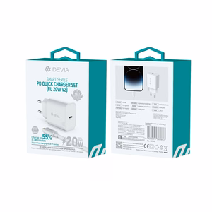 Devia seinalaadija Smart PD 1x USB-C 1x USB 20W valge