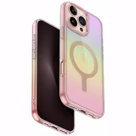 Uniq Iridescia Magclick Charging Ümbris jaoks iPhone 16 Pro Max - Roosa