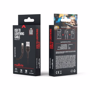Maxlife MXUC-01 kaabel USB - Lightning 1,0 m 2A must nailon