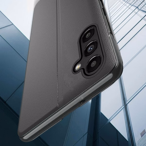 Eco Leather View Ümbris ümbris jaoks Samsung Galaxy A14 with a flip stand must